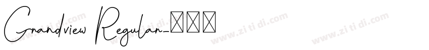Grandview Regular字体转换